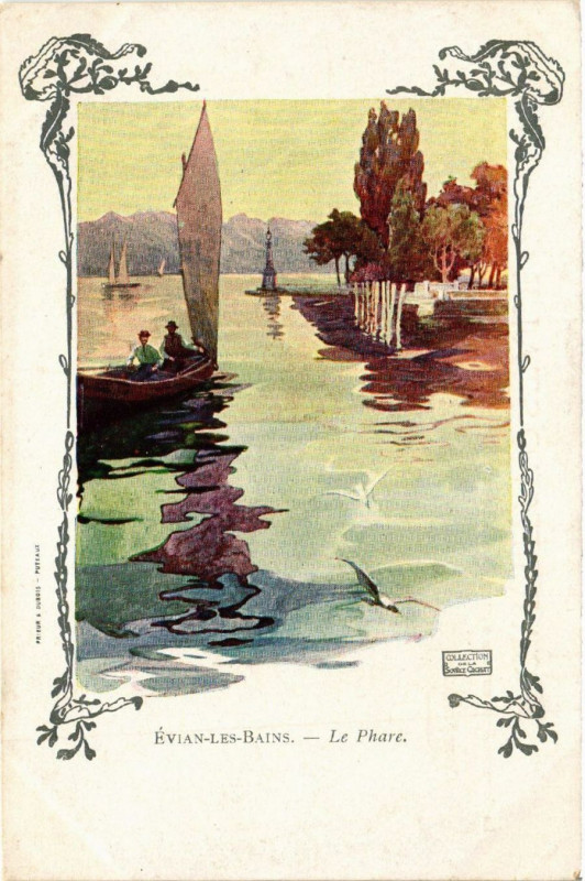 Carte postale ancienne Evian-les-Bans - Le Phare