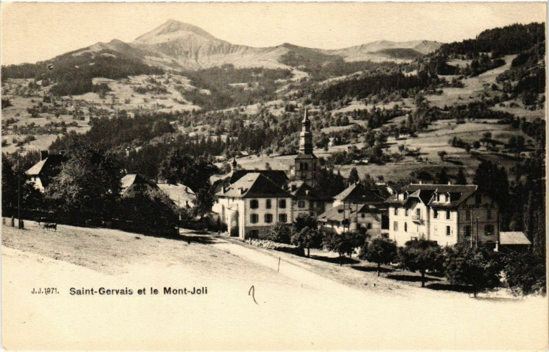 Carte postale ancienne Saint-Gervais et le Mont-Joli