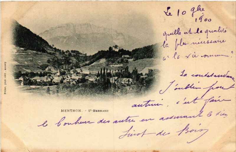 Carte postale ancienne Menton - Saint-Bernard