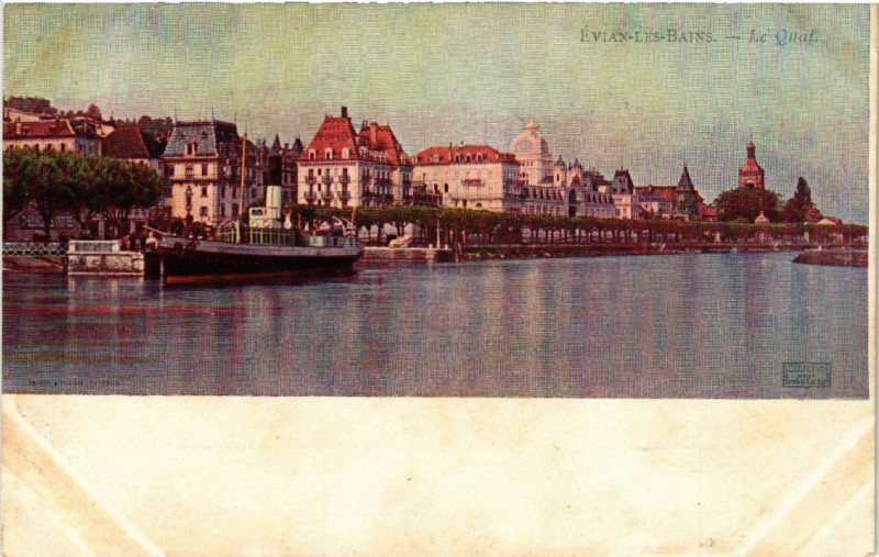Carte postale ancienne Evian-les-Bains - Le Quai à Évian-les-Bains