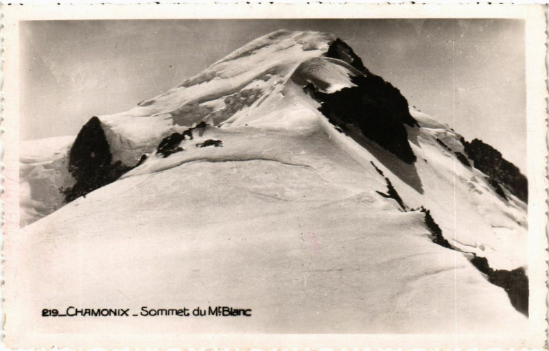 Carte postale ancienne Chamonix - Sommet du Mt-Blanc