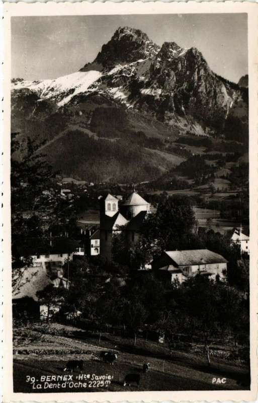 Carte postale ancienne Bernex - La Dent d'Oche 2225 m à Bernex