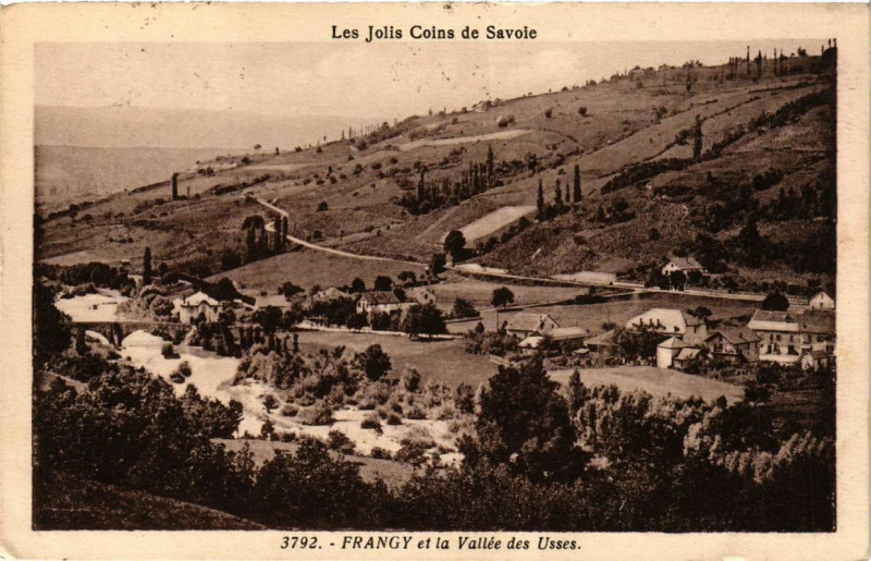 Carte postale ancienne Frangy et la Vallée des Usses à Frangy