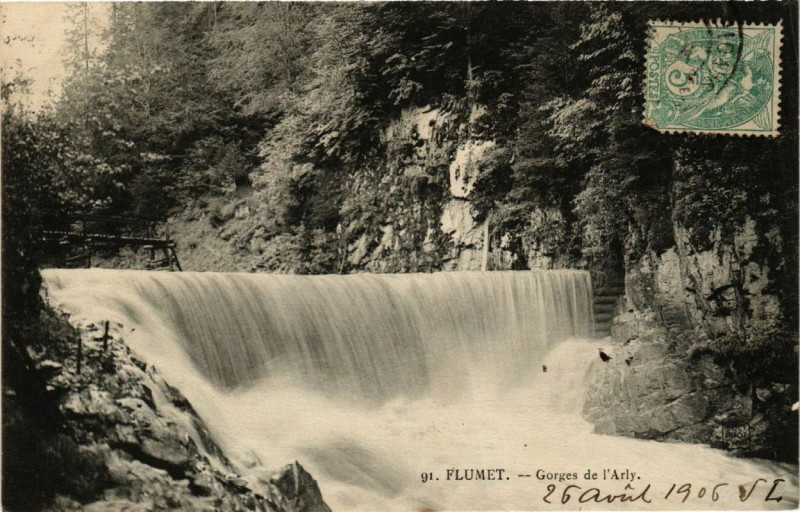 Carte postale ancienne Flumet Gorges de l'Arly