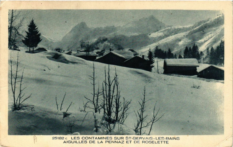 Carte postale ancienne Les Contamines sur Saint-Gervais-les-Bains à Saint-Gervais-les-Bains
