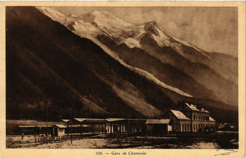 Carte postale ancienne Gare de Chamonix