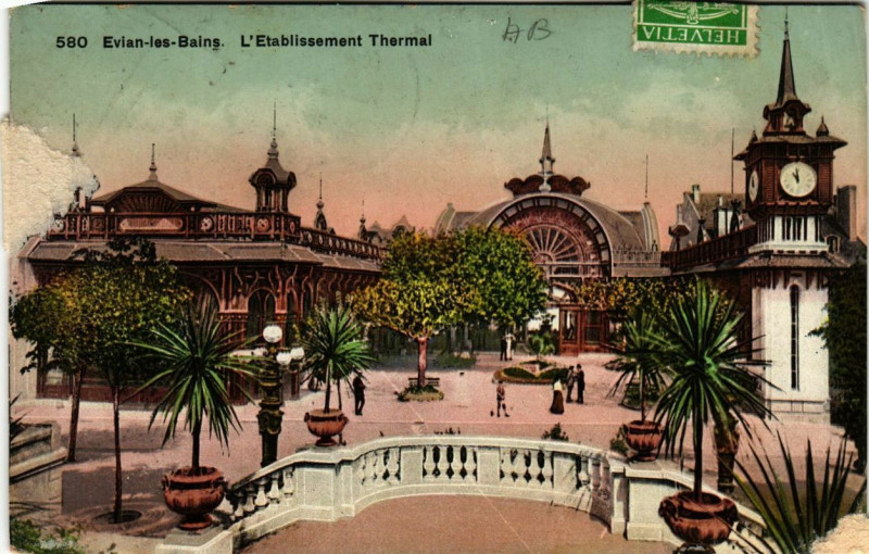 Carte postale ancienne Evian-les-Bains L'Etabl. Thermal à Évian-les-Bains