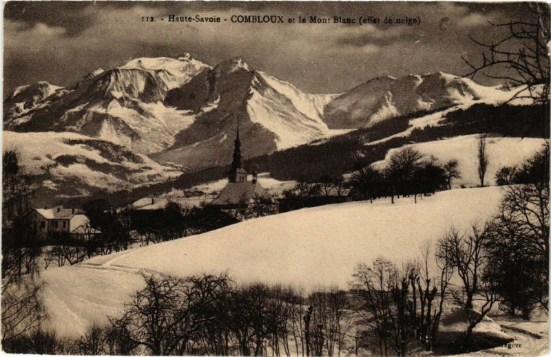 Carte postale ancienne Combloux et le Mont-Blanc à Combloux