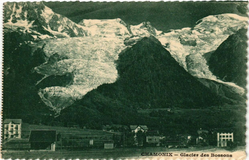 Carte postale ancienne Chamonix Glacier des Bossons