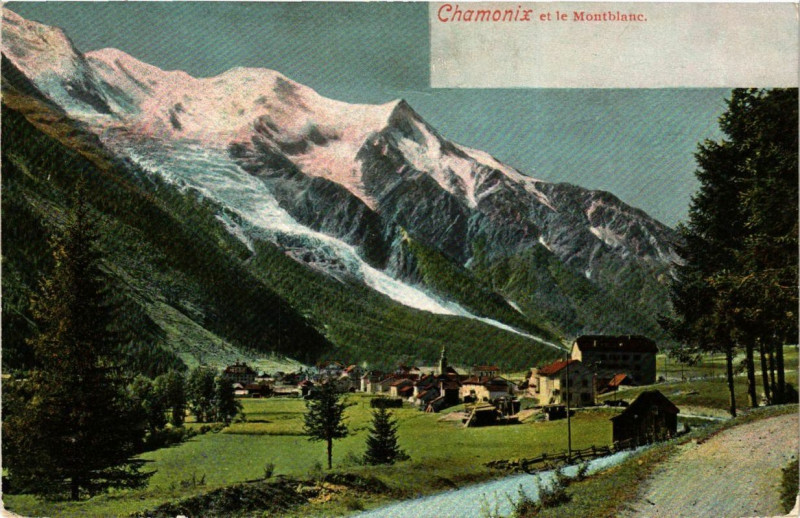 Carte postale ancienne Chamonix et le Mont-Blanc