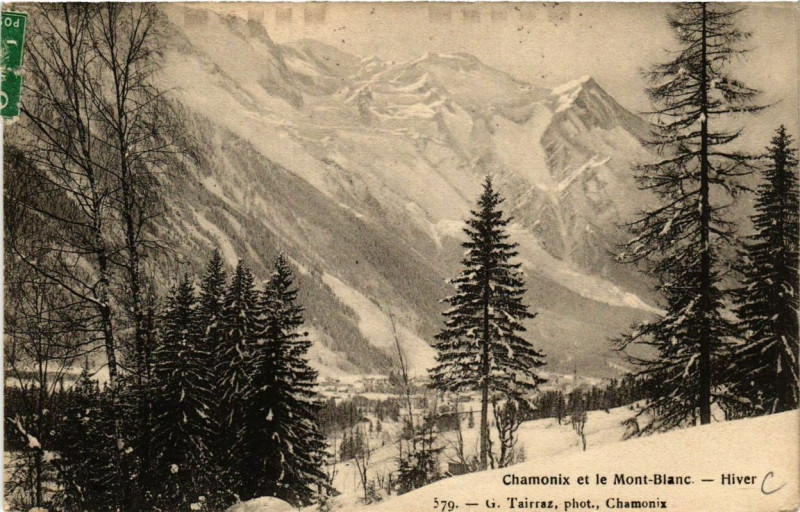 Carte postale ancienne Chamonix et le Mont-Blanc