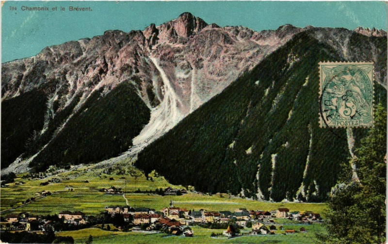 Carte postale ancienne Chamonix et le Brevent