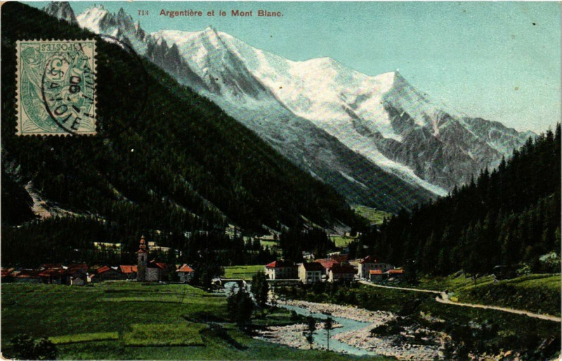 Carte postale ancienne Argentiere et le Mont-Blanc