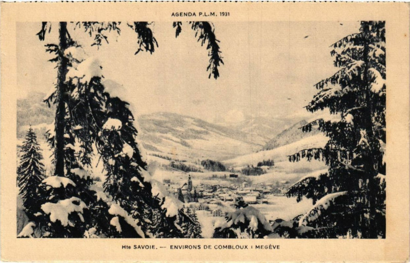 Carte postale ancienne Megeve Env. de Combloux à Megève