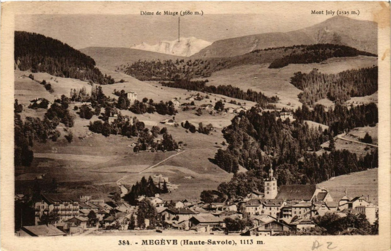 Carte postale ancienne Megeve à Megève