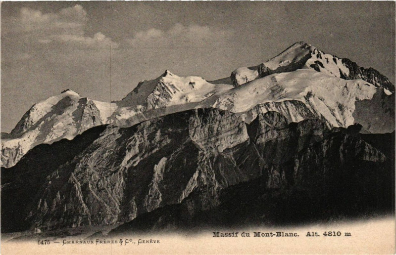 Carte postale ancienne Le Massif du Mont-Blanc