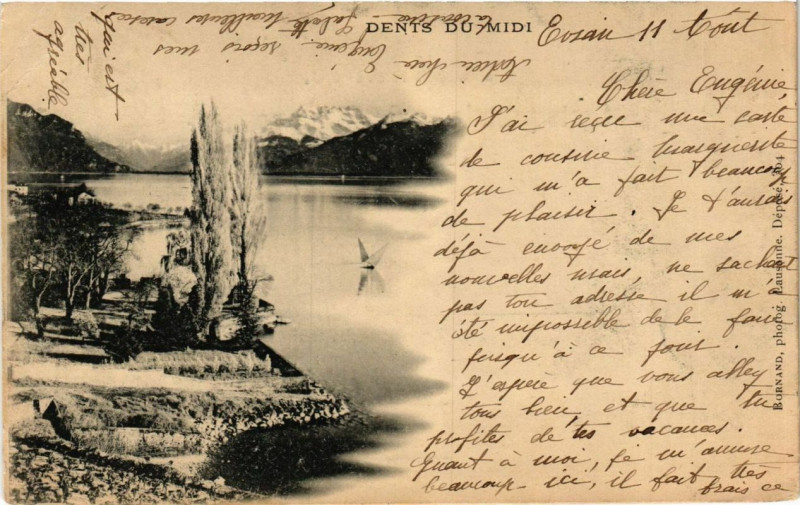 Carte postale ancienne Dents du Midi