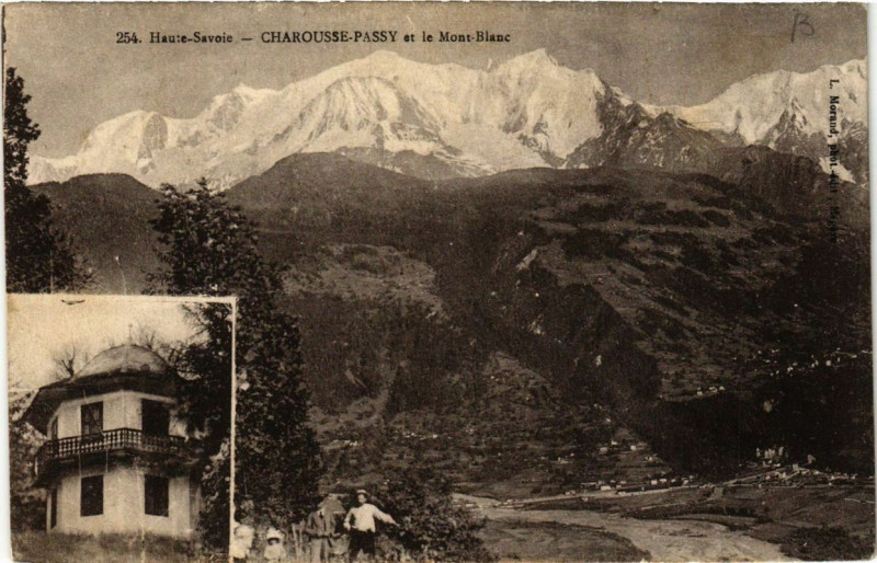 Carte postale ancienne Charousse Passy et le Mont-Blanc à Passy