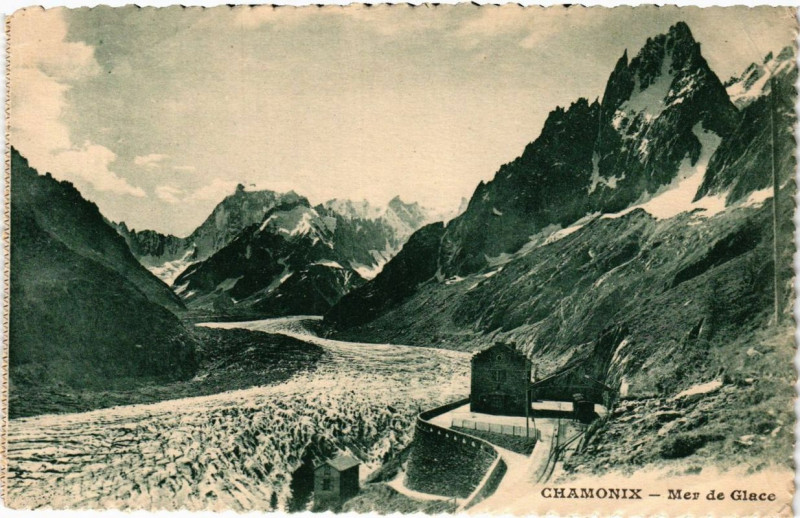 Carte postale ancienne Chamonix Mer de Glace à Chamonix-Mont-Blanc