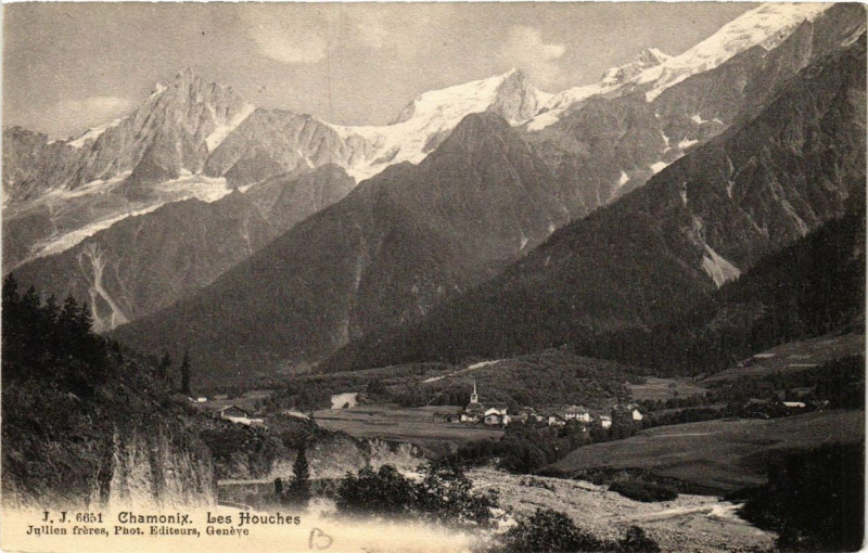 Carte postale ancienne Chamonix Les Houches aux Houches