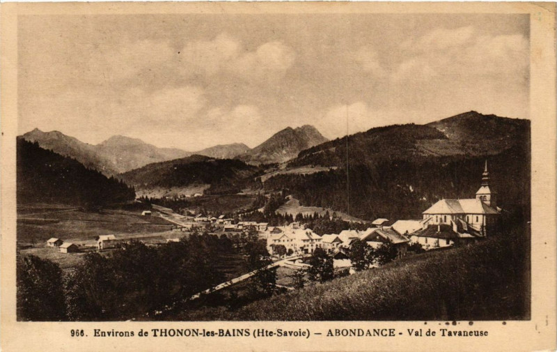Carte postale ancienne Abondance Val de Tavaneuse à Abondance
