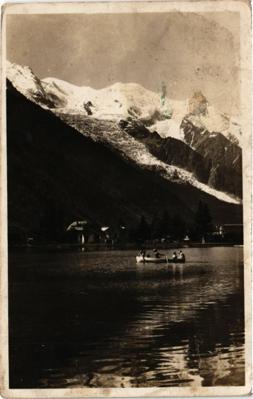 Carte postale ancienne Chamonix La Plage et le Mont-Blanc
