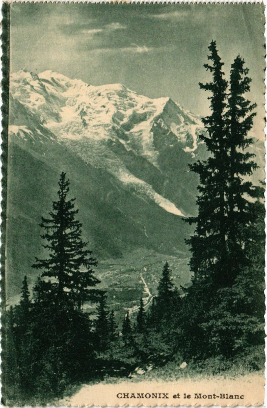 Carte postale ancienne Chamonix et le Mont-Blanc
