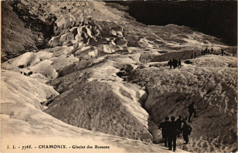 Carte postale ancienne Chamonix - Glacier des Bossons