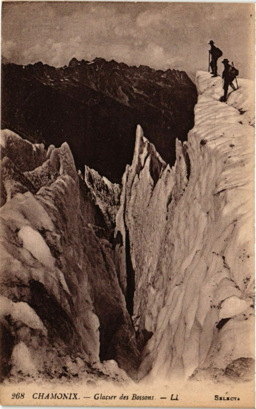 Carte postale ancienne Chamonix - Glacier des Bossons