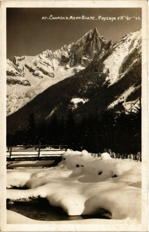 Carte postale ancienne Chamonix - Mont-Blanc - Paysage d'H *er à Chamonix-Mont-Blanc