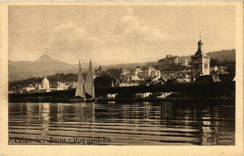 Carte postale ancienne Evian-les-Bains - Vue générale à Évian-les-Bains