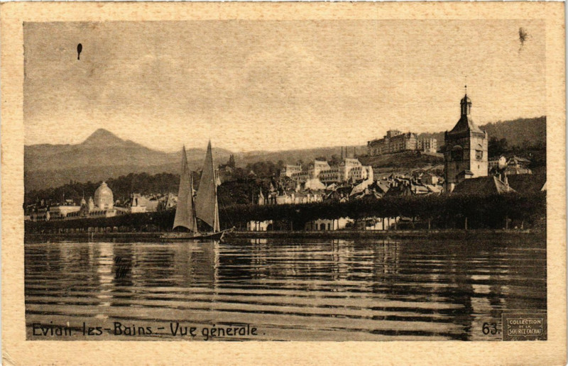 Carte postale ancienne Evian-les-Bains - Vue générale à Évian-les-Bains