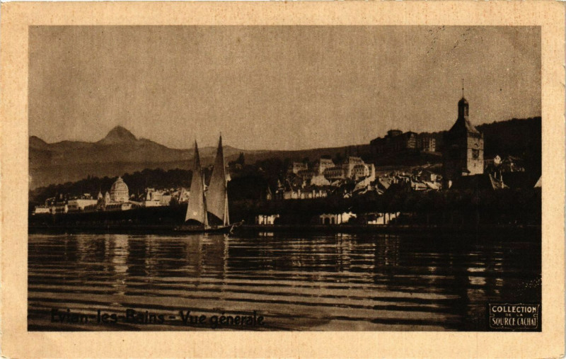 Carte postale ancienne Evian-les-Bains - Vue générale à Évian-les-Bains