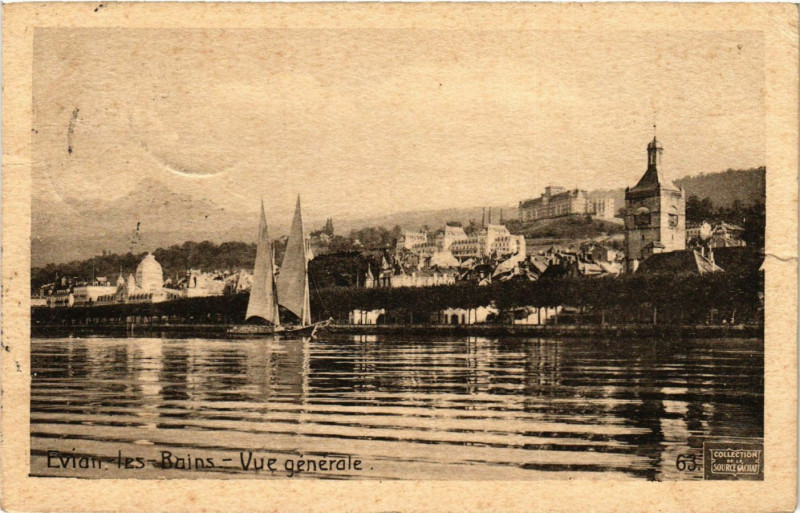 Carte postale ancienne Evian-les-Bains - Vue générale à Évian-les-Bains