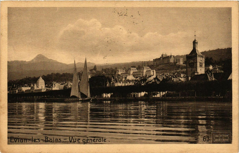 Carte postale ancienne Evian-les-Bains - Vue générale à Évian-les-Bains