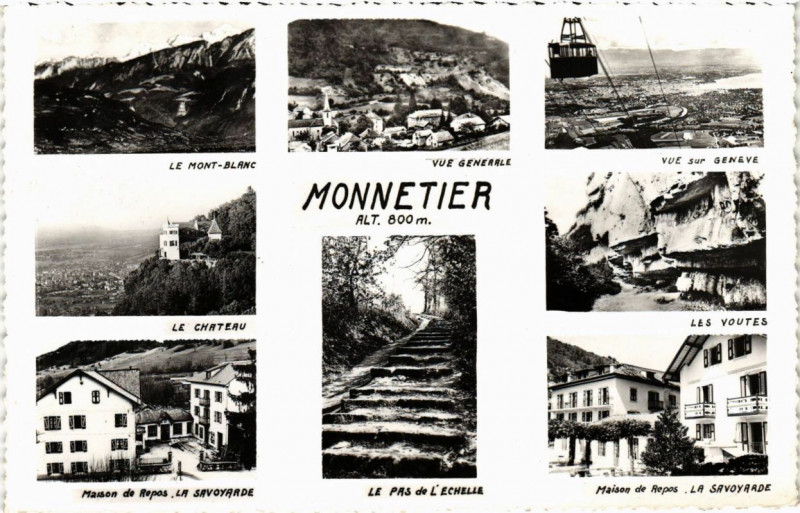 Carte postale ancienne Monnetier - Alt 800m