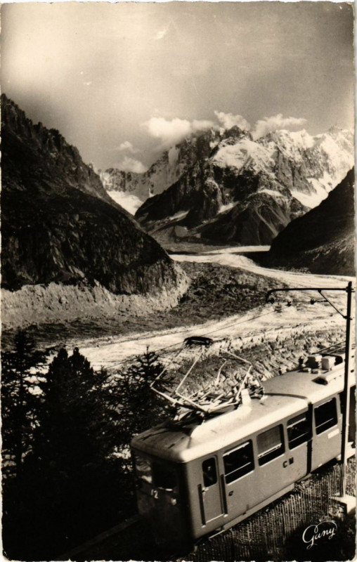 Carte postale ancienne Chamonix-Mont-Blanc (1050m) - Le Chemin de Fer du à Chamonix-Mont-Blanc