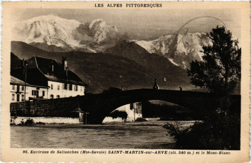 Carte postale ancienne Env. de Sallanches - St-Martin-sur-Arve (Alt 540 à Sallanches