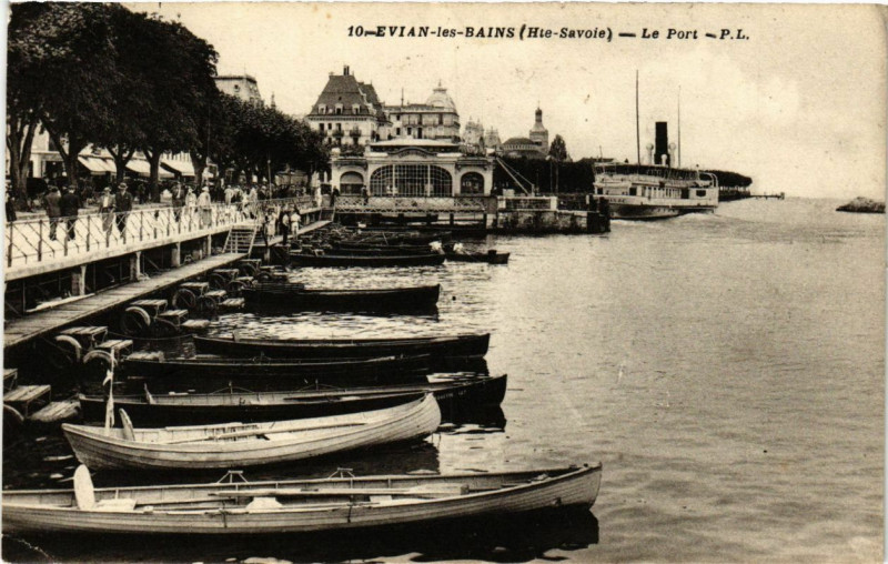 Carte postale ancienne Evian-les-Bains - Le Port à Évian-les-Bains