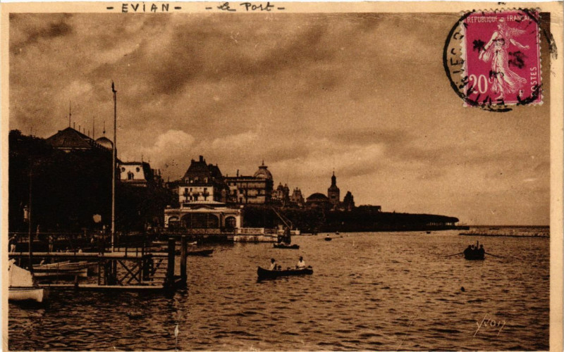 Carte postale ancienne Evian-les-Bains - Le Port à Évian-les-Bains