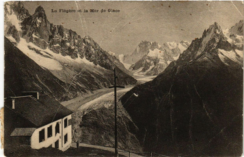 Carte postale ancienne La Flegere et la Mer de Glace