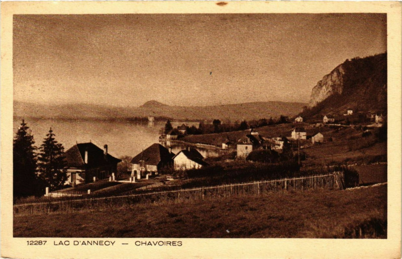 Carte postale ancienne Lac d'Annecy - Chavoires à Annecy