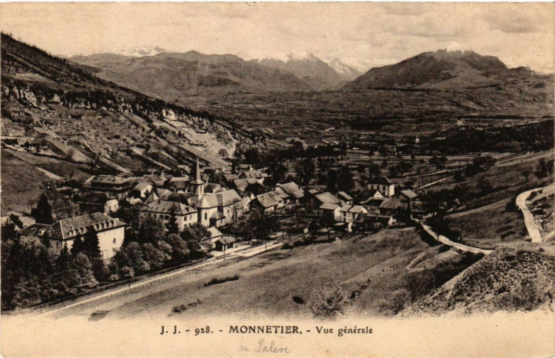Carte postale ancienne Monnetier - Vue générale