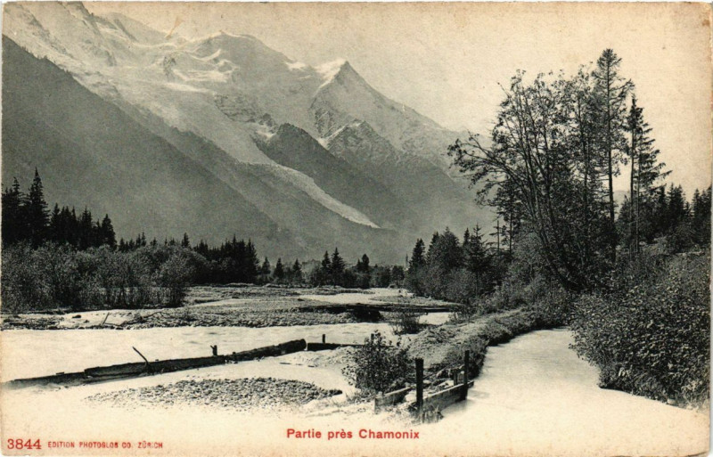Carte postale ancienne Partie pres Chamonix
