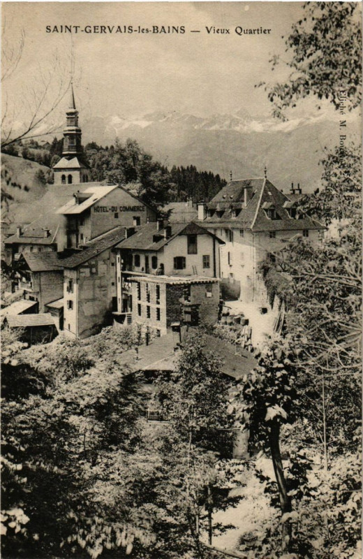 Carte postale ancienne Saint-Gervais-les-Bains - Vieux Quartier à Saint-Gervais-les-Bains