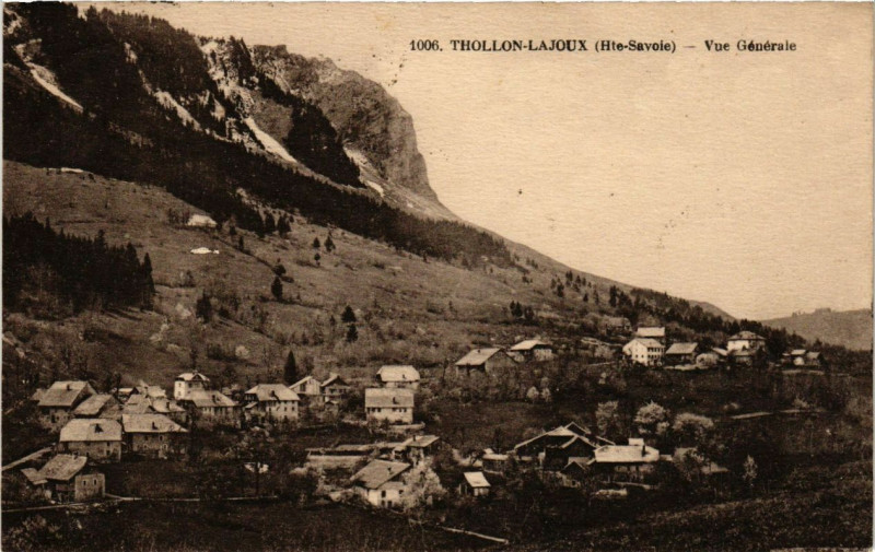 Carte postale ancienne Thollon-Lajoux - Vue générale