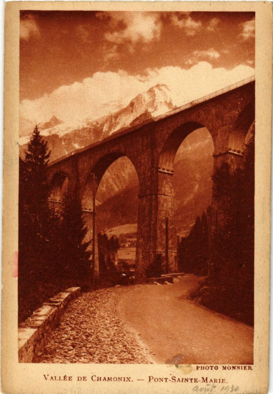 Carte postale ancienne Vallée de Chamonix - Pont-Sainte-Marie