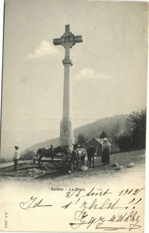 Carte postale ancienne Saleve - La Croix