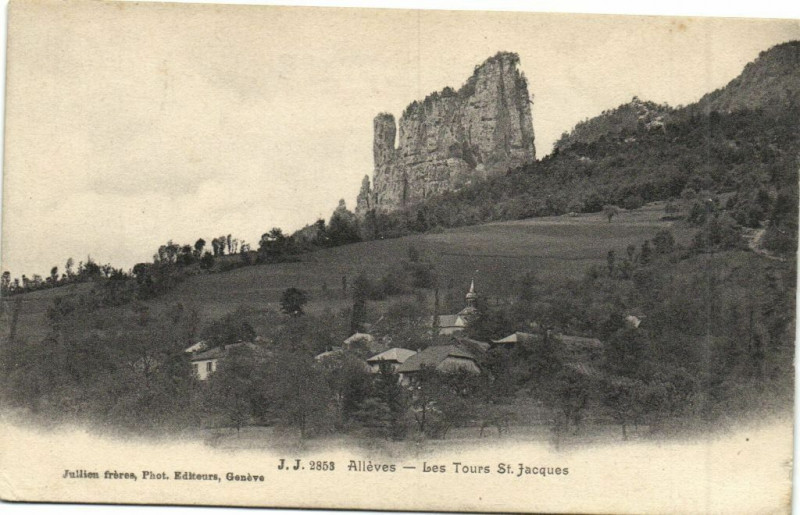 Carte postale ancienne Alleves - Les Tours St-Jacques à Allèves