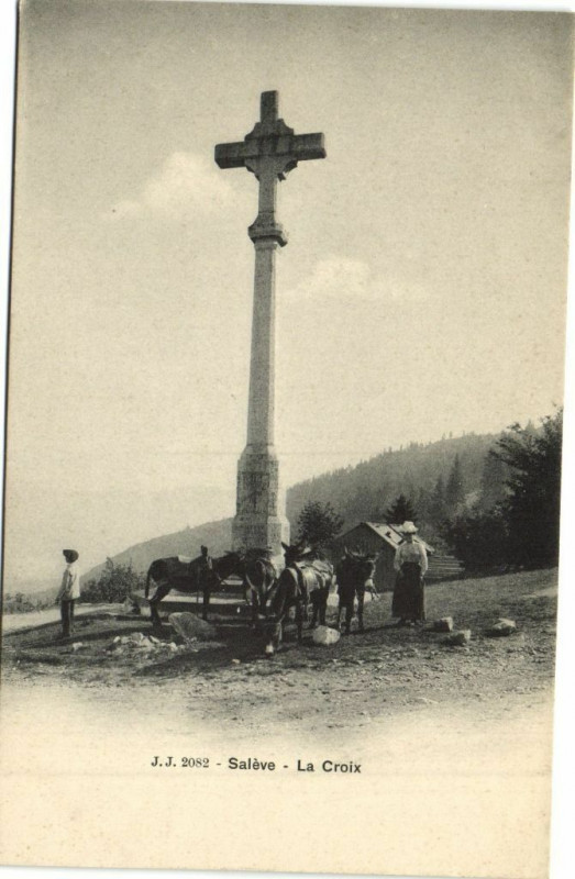 Carte postale ancienne Saleve - La Croix